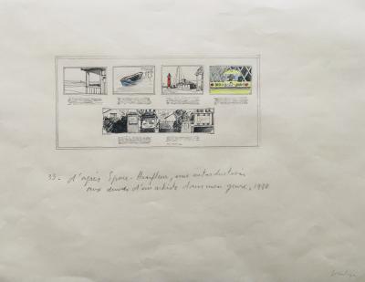 Jean LE GAC - Honfleur, 1980 - Dessin original signé 2