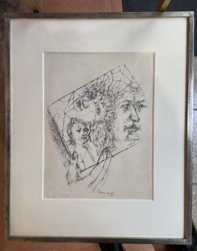 Chaim GROSS - Composition avec visages, 1942 - Gravure signée 2