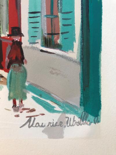 Maurice UTRILLO (d’après) - Montmartre, 1965 - Bois gravé signé dans la planche 2