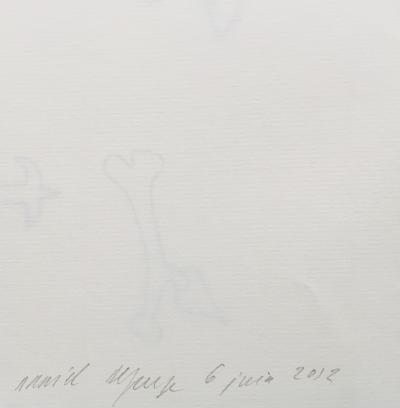 Daniel DEZEUZE - Sans titre, 2012 - Dessin original signé 2