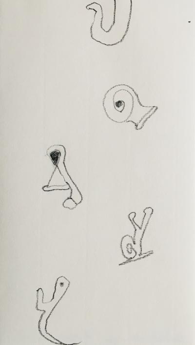 Daniel DEZEUZE - Sans titre, 2012 - Dessin original signé 2