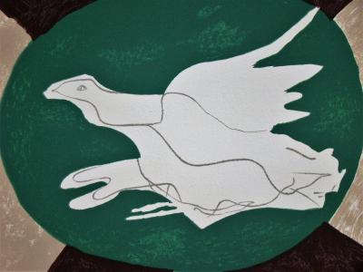 Georges BRAQUE - Oiseau sur fond de X, 1975 - Original lithograph 2