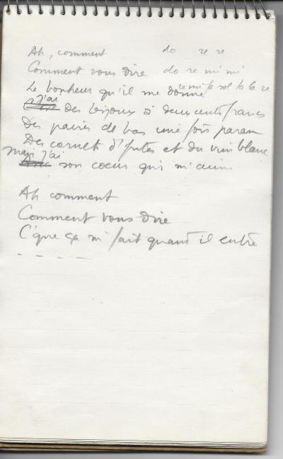 Boris VIAN - Carnet chansons 2
