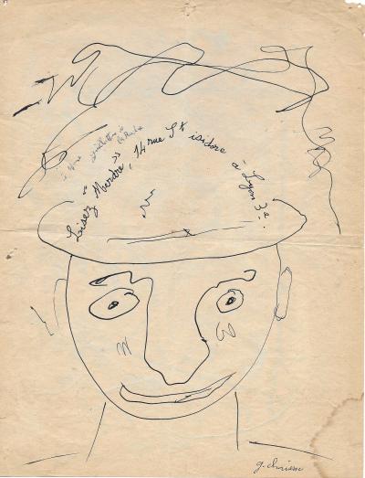 Gaston CHAISSAC - The coronation of Denis I - Original signed drawing 2