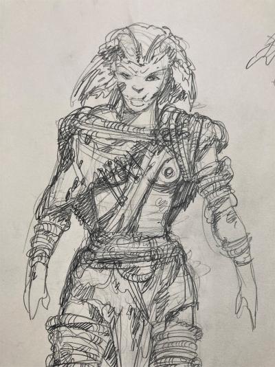 Philippe DRUILLET -  Le Nom de la Rose - Dessin signé 2