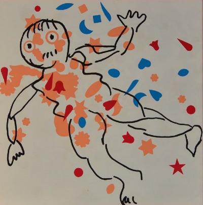 Enrico BAJ - Figure, 1972 - lithographie 2