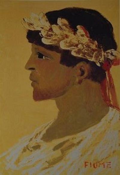 Salvatore FIUME - Portrait de Virgile, 1989/90 - Lithographie signée à la main 2