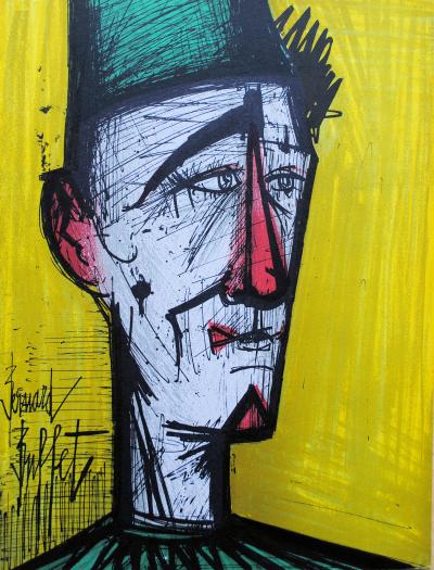 Bernard BUFFET : Jojo le clown, 1967, Lithographie originale signée