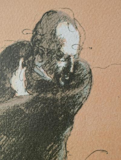Claude WEISBUCH : Homme face au vent, 1984 - Lithographie originale 2