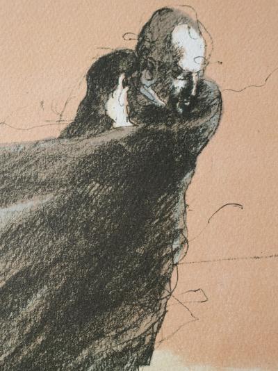 Claude WEISBUCH : Homme face au vent, 1984 - Lithographie originale 2