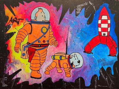 Clem$ - Tintin, 2020 - Acrylique sur toile 2