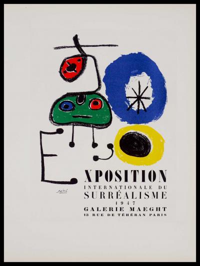 Joan MIRO (d’après) - Galerie Maeght Exposition Internationale du surréalisme, 1959 - Lithographie 2