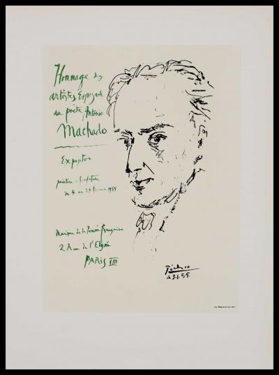 Pablo PICASSO (after) - Homage to the poet Antonio Machado, 1959 - Lithograph 2