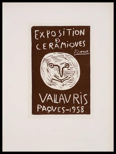 Pablo PICASSO (d’après) -  Exposition de céramiques Vallauris, 1959 - Lithographie 2