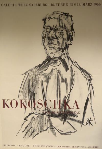 Oskar KOKOSCHKA - Salzburg, 1966 - Affiche originale d’exposition 2