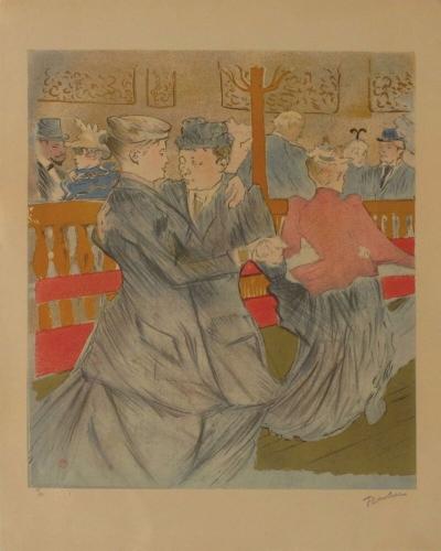 Henri De TOULOUSE-LAUTREC (d’après)  - La danse au Moulin Rouge - Lithographie 2