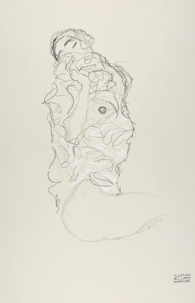 Gustav KLIMT (d’après) - La fille aux yeux fermés, 1917 - Etude pour 