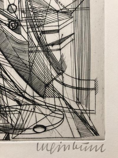 Bernhard LUGINBÜHL - Plan für Pegasus, 1970 - Gravure signée au crayon 2