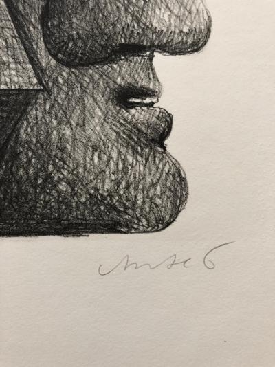 Horst ANTES - Kopf, 1975 - Mit Bleistift signierte Lithographie 2