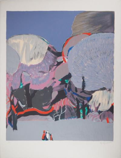 Gabriel GODARD : Canopée fauve - Lithographie originale signée 2