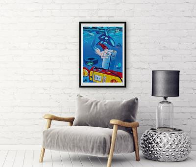 Philippe GRIMAUD - La petite sirène, 2019 - Sérigraphie signée au crayon 2