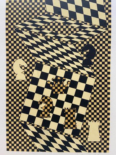 Victor VASARELY - L’Échiquier, 1935 - Lithographie signée au crayon 2