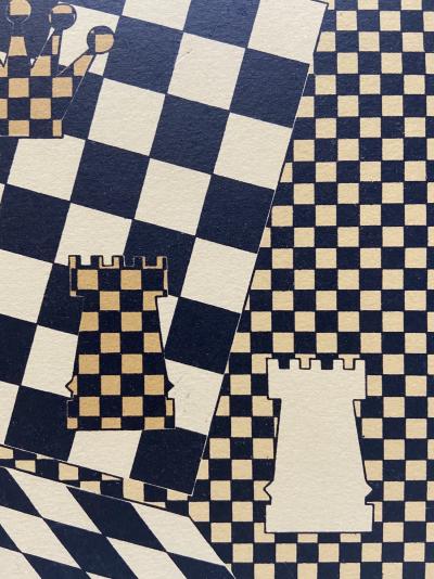 Victor VASARELY - L’Échiquier, 1935 - Lithographie signée au crayon 2