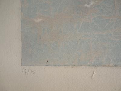 François-Xavier FAGNIEZ : Ange - Gravure en carborundum signée et numérotée 2