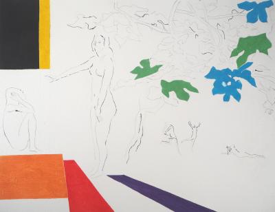 Paul GUIRAMAND : Hommage à Matisse - Gravure en carborundum signée et numérotée 2