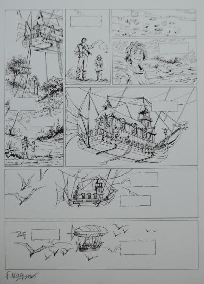 Florence Magnin - Héritage Emilie T04 le rêveur, 2005 - Planche offset signée 2