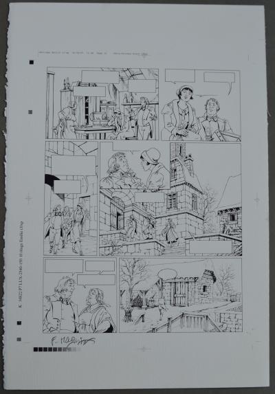 Florence Magnin - Héritage Emilie T03 L’ÉXILÉ, 2004 - Planche offret signée 2