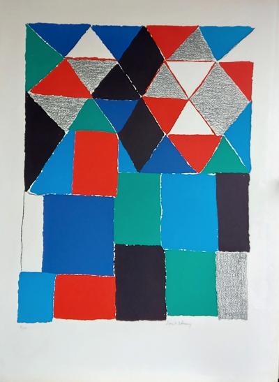 Sonia DELAUNAY - Scottish, circa 1970 - Originallithographie mit Bleistift signiert