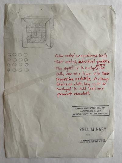 Raymond LOEWY et William SNAITH Inc. - Box pour la NASA, vers 1969 - Dessin 2