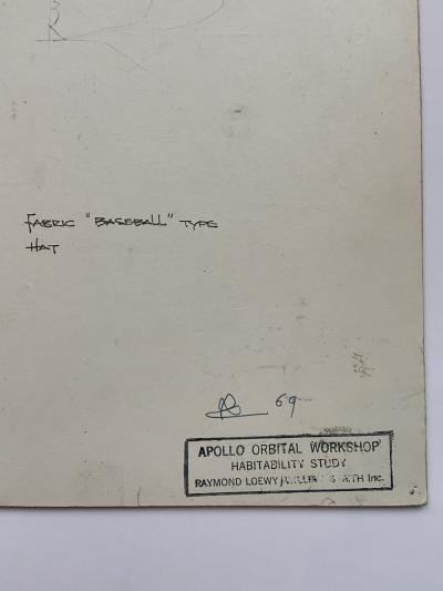 Raymond LOEWY et William SNAITH Inc. - Dessin helmeted man 3, pour la NASA, 1969 - Dessin 2