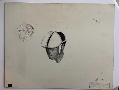 Raymond LOEWY et William SNAITH Inc - Helmeted man 2 pour la NASA, 1968 - Dessin 2