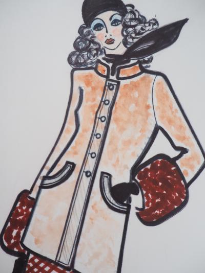 Serge PONS  - Veste à col mao - Aquarelle signée 2