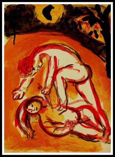 Marc CHAGALL - Caïn et Abel, 1960 - lithographie originale 2