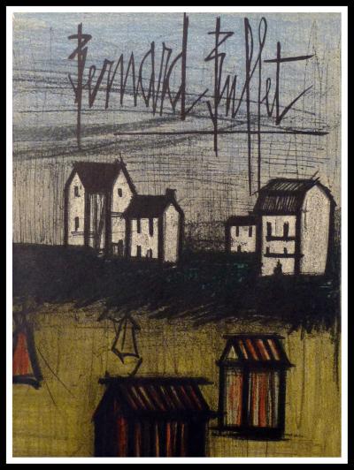Bernard BUFFET - La route du village, 1967 - Lithographie originale 2