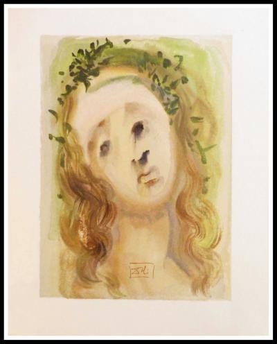 Salvador DALI - le Visage de Virgile, 1960 - Bois gravé 2