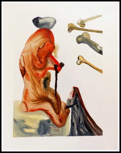 Salvador DALI - Les trompeurs, 1960 - Bois gravé 2