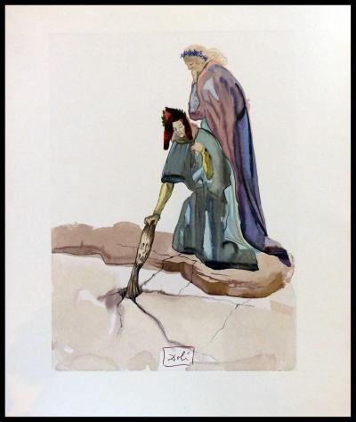 Salvador DALI - les traîtres envers leur patrie, 1960 - Bois gravé 2