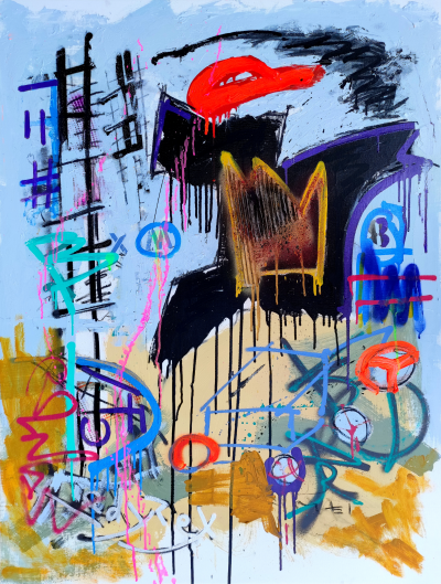 Tadas ZAICIKAS (TedyZet) - Samo, 2021 - Technique mixte sur toile 2