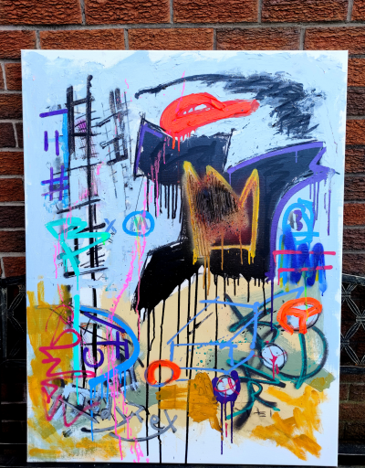 Tadas ZAICIKAS (TedyZet) - Samo, 2021 - Technique mixte sur toile 2