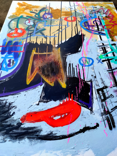 Tadas ZAICIKAS (TedyZet) - Samo, 2021 - Technique mixte sur toile 2