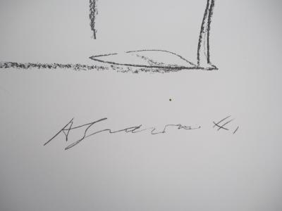 Alberto GIACOMETTI (nachher) - Büste im Atelier, 2014 - Signierte Lithografie 2