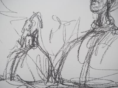 Alberto GIACOMETTI (nachher) - Büste im Atelier, 2014 - Signierte Lithografie 2