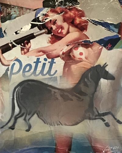 Christophe STOUVENEL - l’Après Histoire - Le Petit Cheval, 2020 - Pochoir sur affiches 2