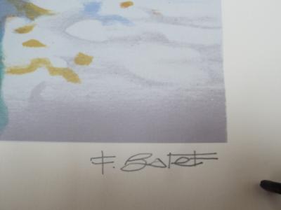 François BATET - Les deux élégantes, 1983 - Lithographie signée au crayon 2