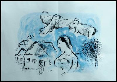 Marc CHAGALL - Le village, 1977 - Lithographie originale 2