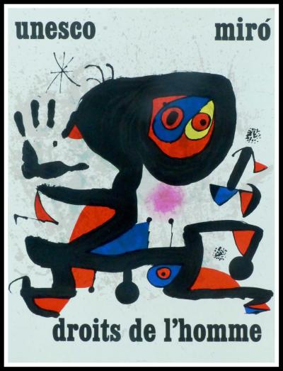 Joan MIRO - Unesco droits de l’Homme, 1974 - Affiche lithographique originale 2